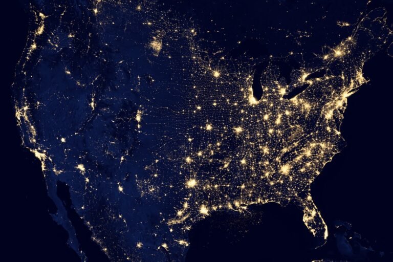 Earth from space with stars