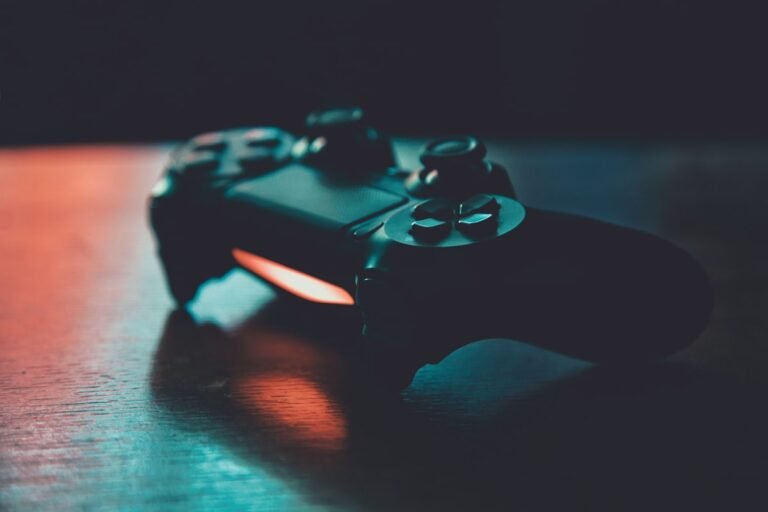 Person playing video games on a TV