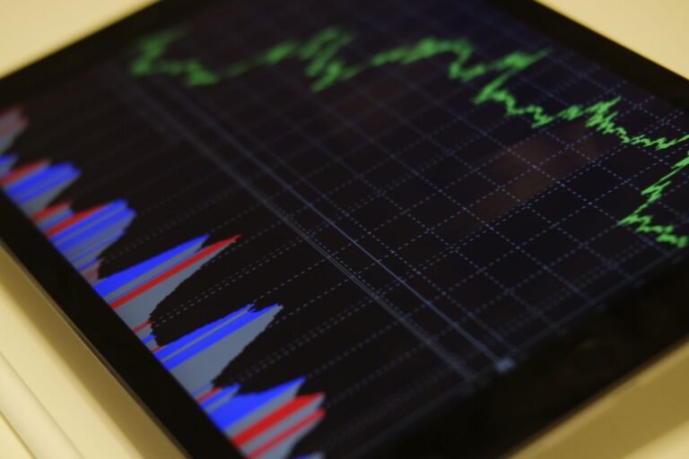 Stock market chart screen